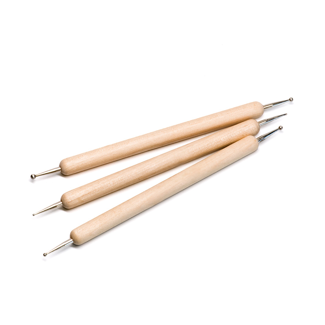Набор шариковых аппликаторов - дотс с деревянной ручкой (1.0,1.6,1.8,2.0,2.5,3.0 мм)